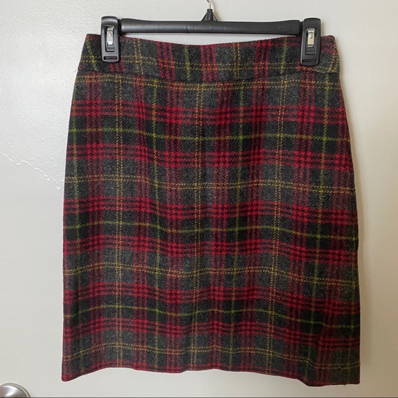 Boden Dresses & Skirts - Boden Red Green Tartan Wool Pencil Skirt 12L